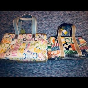 Authentic Coach Hampton patchwork & pastel bags